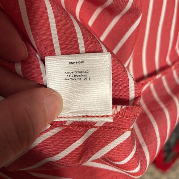 Anne Klein Button Down 3/4” Bell Sleeve Shirt - Picture 11 of 11